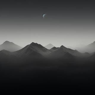 Black mountain phone wallpaper