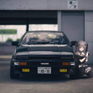 Car anime desktop wallpaper