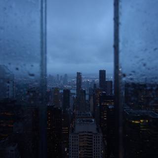 Rainy night city wallpaper