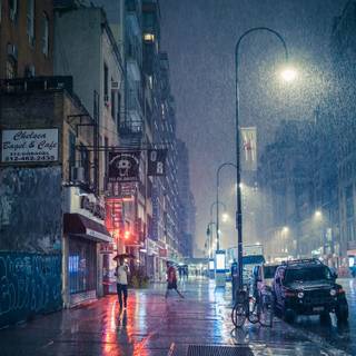 Rain city phone wallpaper