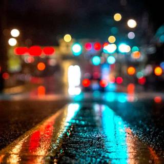 Rain city phone wallpaper