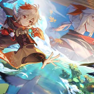 Kazuha desktop wallpaper