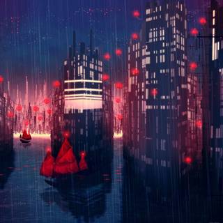 Anime lantern desktop wallpaper