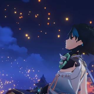 Anime lantern desktop wallpaper