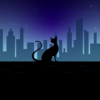 Black cat mobile wallpaper