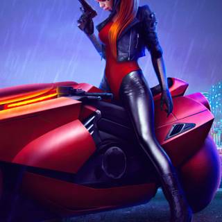 Cyberpunk girl mobile wallpaper