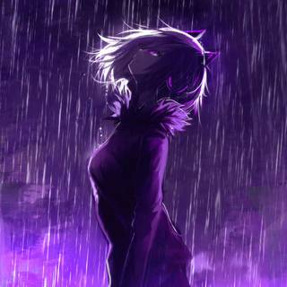 Purple anime mobile wallpaper