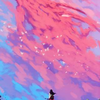 Purple anime mobile wallpaper
