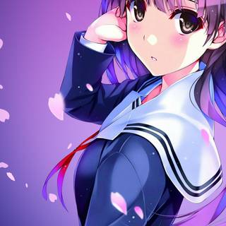 Purple anime mobile wallpaper