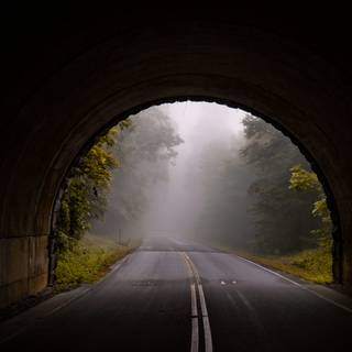 Blurry tunnel wallpaper