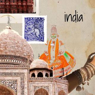 Vintage India wallpaper