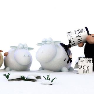 Funny sheep wallpaper