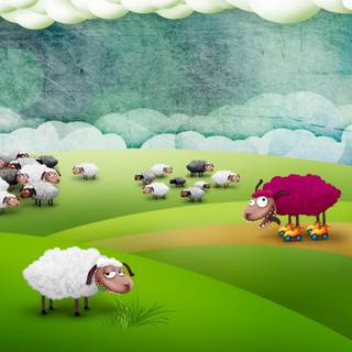 Funny sheep wallpaper