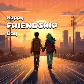 Girl and boy friendship wallpaper