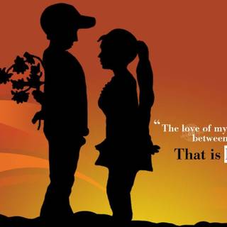 Girl and boy friendship wallpaper