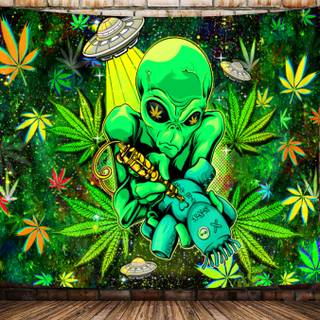 Weed alien wallpaper
