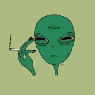 Weed alien wallpaper
