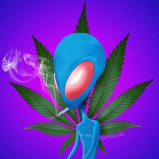 Weed alien wallpaper