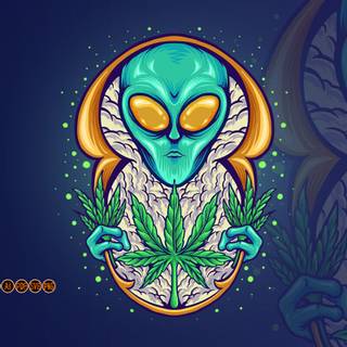 Weed alien wallpaper