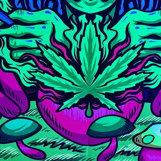 Weed alien wallpaper
