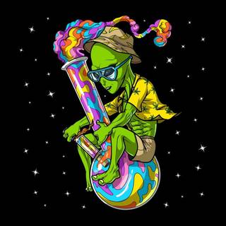 Weed alien wallpaper