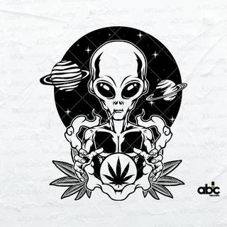 Weed alien wallpaper