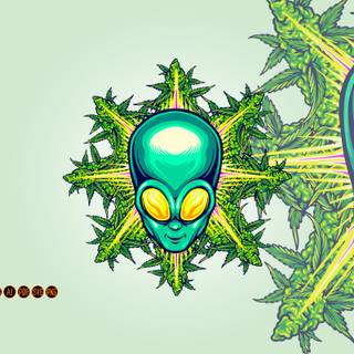 Weed alien wallpaper