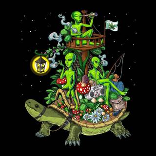 Weed alien wallpaper