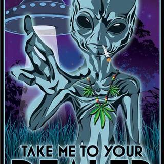 Weed alien wallpaper