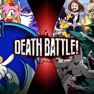 Sonic and Deku wallpaper