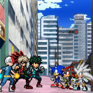 Sonic and Deku wallpaper