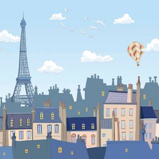 Paris cartoon wallpaper