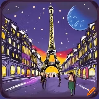 Paris cartoon wallpaper