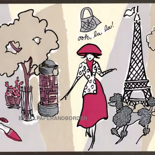 Paris cartoon wallpaper