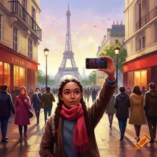 Paris cartoon wallpaper