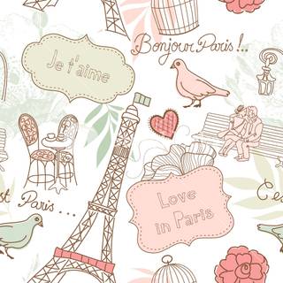 Paris cartoon wallpaper