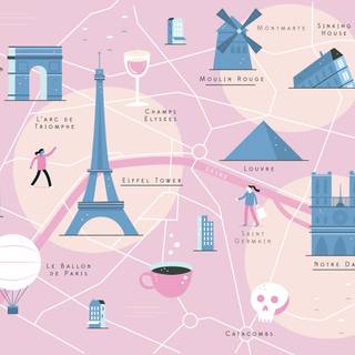 Paris cartoon wallpaper