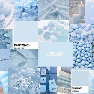 Cute blue summer collage wallpaper