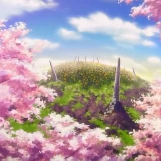 Anime nature spring wallpaper