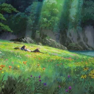 Anime nature spring wallpaper