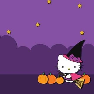 Hello Kitty cute Halloween wallpaper