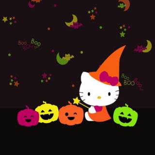iPhone Hello Kitty Halloween wallpaper