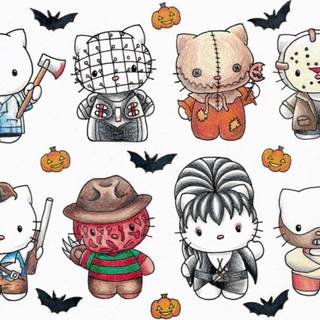 Halloween Hello Kitty computer wallpaper