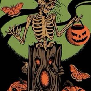 Vintage Halloween phone wallpaper