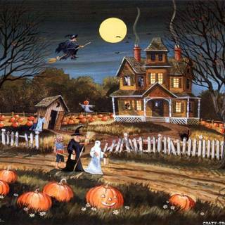 Vintage Halloween cover wallpaper