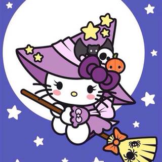 Hello Kitty cute Halloween wallpaper