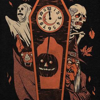 Vintage Halloween phone wallpaper