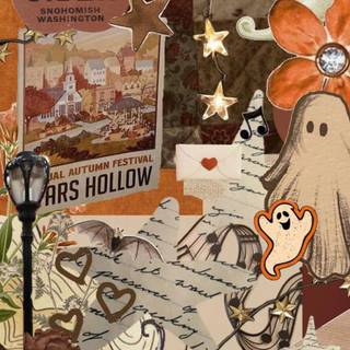 Vintage Halloween phone wallpaper