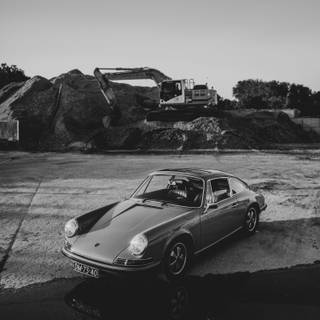 Black and white cars 4k wallpaper