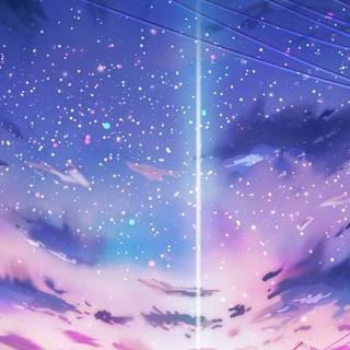 Anime clouds phone wallpaper